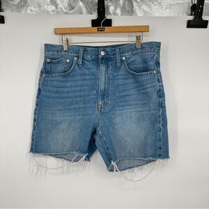 Madewell Medium Wash Self Cut The Perfect Vintage Jean Shorts Sz 31
